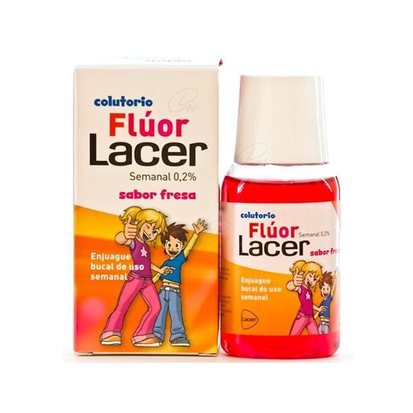 LACER COLUTORIO FLUOR SEMANAL 02  FRESA 100 ML