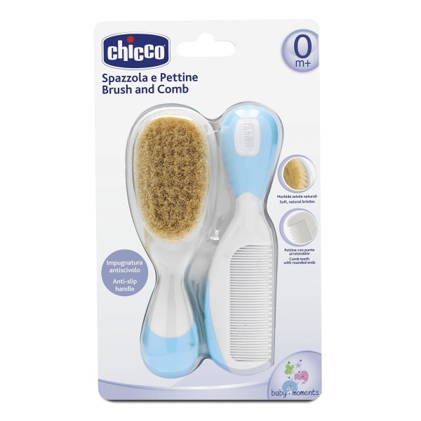 CHICCO CEPILLO Y PEINE INFANTIL PELO NATURAL