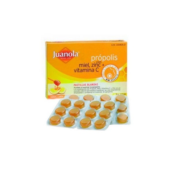 JUANOLA PASTILLAS BLANDAS PRÓPOLIS MIEL ZINC Y VIT C...