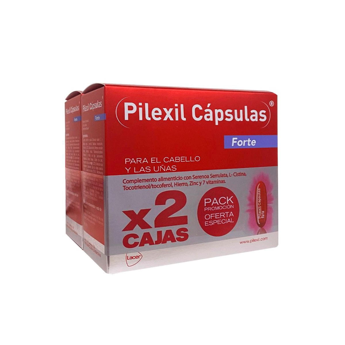 PILEXIL FORTE ANTICAIDA 100 CAPSULAS 2 CAJAS