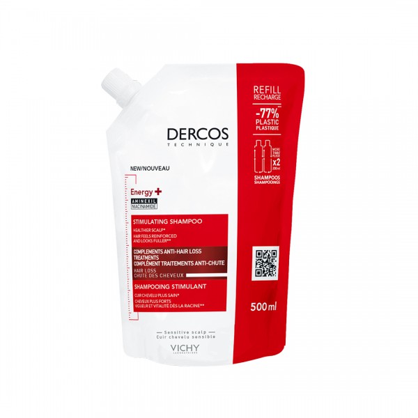 DERCOS CHAMPU ESTIMULANTE 1 ENVASE 500 ML ECOPAC