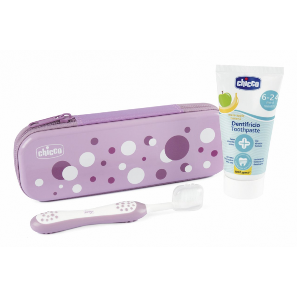 CHICCO SET DENTAL LILA 6-36 MESES