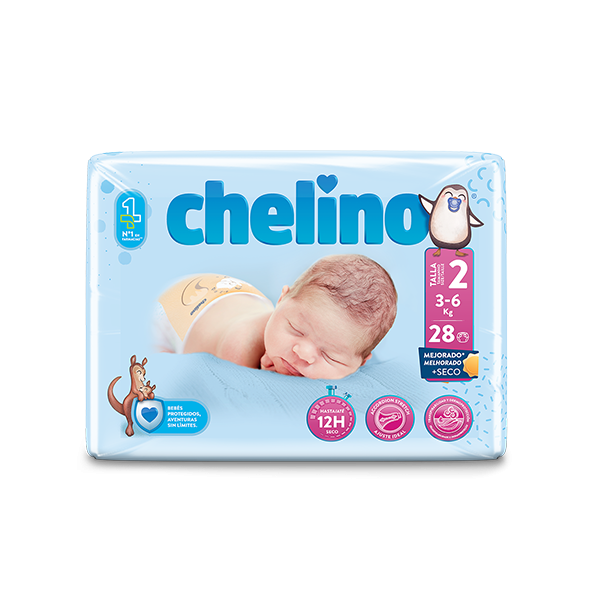 CHELINO  PAÑAL INFANTIL TALLA 2 36 KG 28 UD