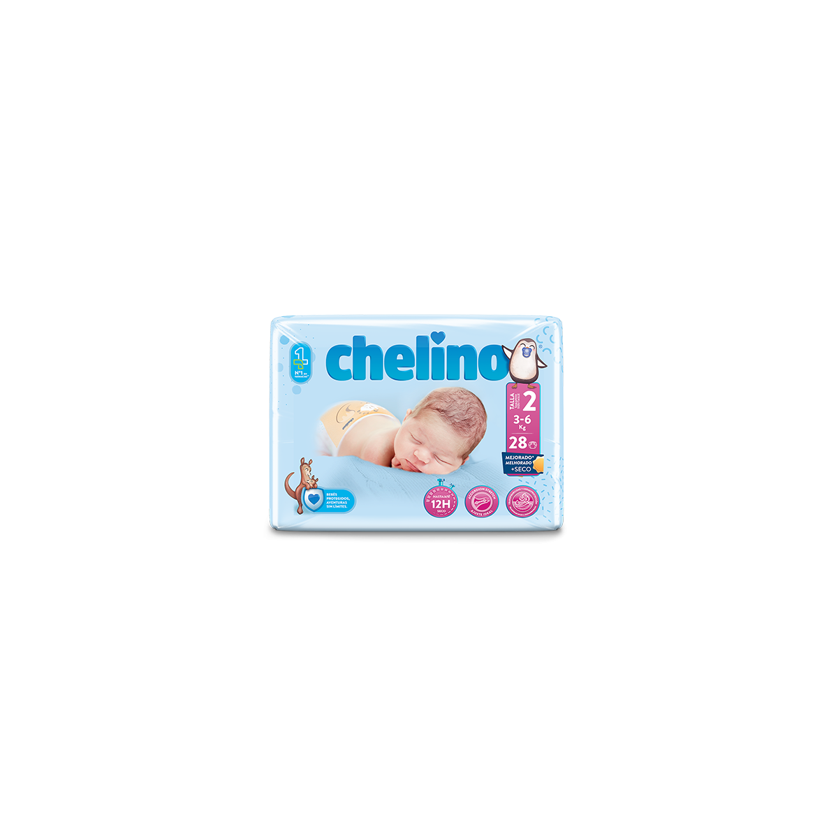 CHELINO  PAÑAL INFANTIL TALLA 2 (3 - 6 KG) 28 UD